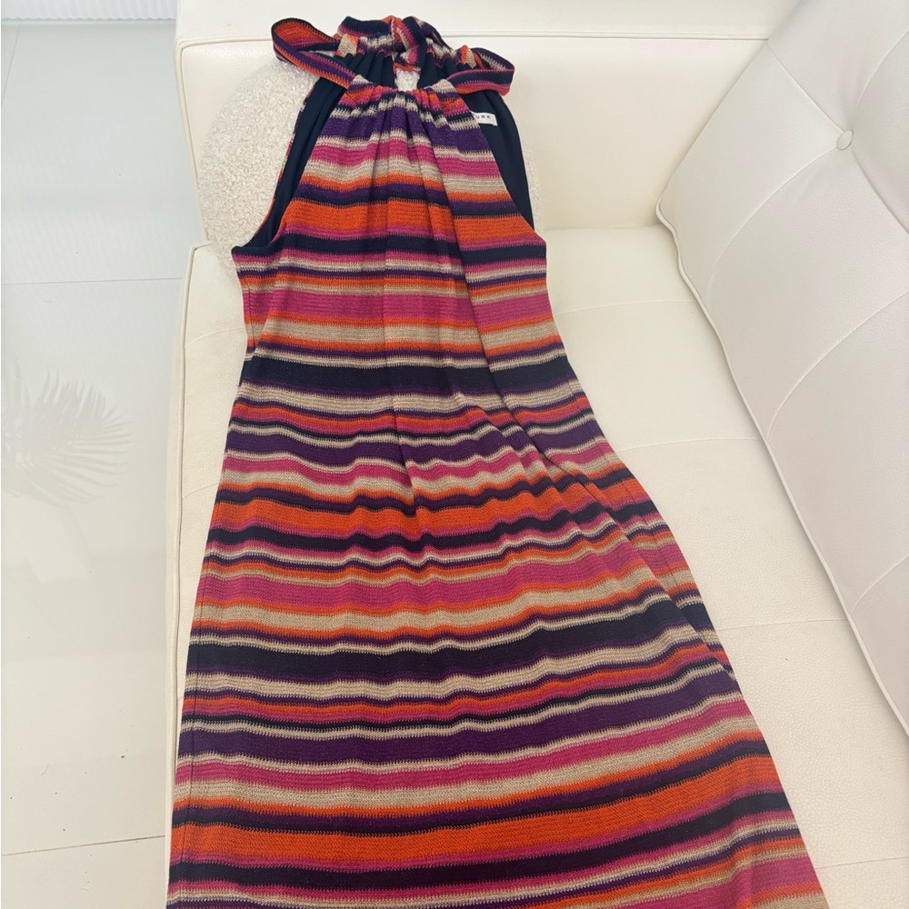 Trina Turk Women's Milian Striped Halter Maxi Dress in Size Large